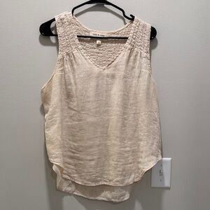 Cloth & Stone Cream Sleeveless Tank Top